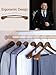 HOUSE DAY 19'' Extra Wide Shoulder Wooden Hangers 6 Pack, Premium Large Wood Suit Hangers with Non Slip Pant Holder, Wide Shoulder Hangers for Suits, Coats, Jackets, Heavy Wide Clothes Hanger, Walnut