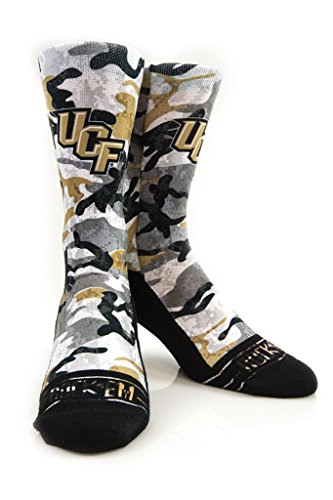 Rock'em Apparel University of Central Florida UCF Knights Custom Athletic Crew Socks (L/XL (9-13), Armored Camo)