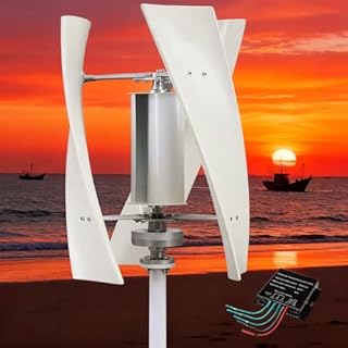 4000W Wind Turbine Generator,12V 24V 48V 220V with 3 Blades Wind Vertical Turbine Generator Permanent Magnet Generator Wind Turbine Kit for Hybrid Wind Solar 12V