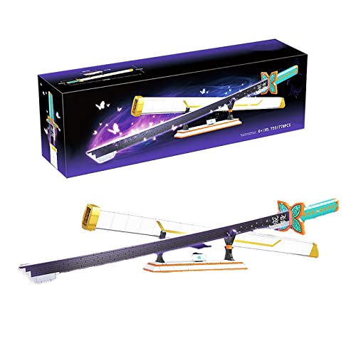 Ninja Weapons Modellbausatz Bauspielzeug Ninja Katana Bausatz, 836 Teile Klemmbausteine Spielzeugschwert Baustein…