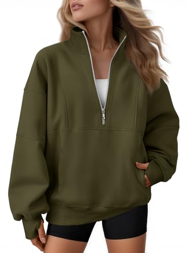 Amazon.com: AUTOMET Womens Quarter Zip Oversized Sweatshirts Teen