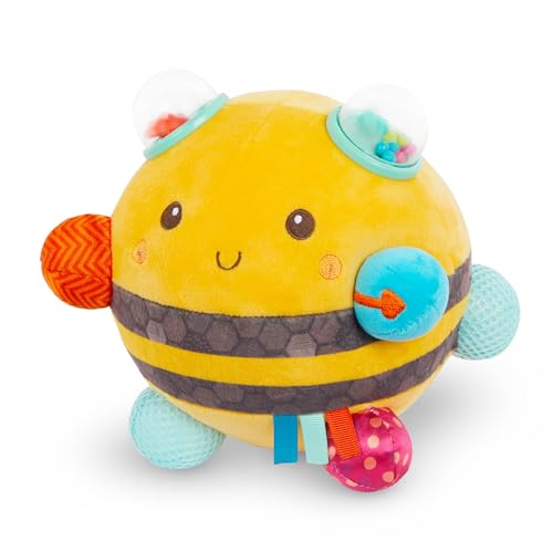 Image of B. toys – Sensory Plush Bumble Bee with Fun Features, Interactive Play, Bumps, Colors, Textures & Sounds, Toys for Infants, Babies – 0+ Months