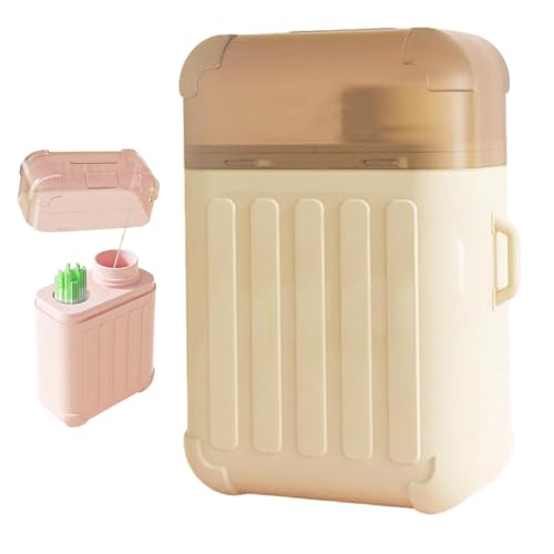 Ear Piercing Cleaning Kit, 240PCS Ear Piercing Hole Cleaner Floss & 15ml Cleaning Solution, Disposable Aftercare Cleaner, Solution for Women Men (Yellow)