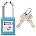 Ymiko Security Padlock with 2 Keys High Strength 1.5in Steel Lock for Industry Machine Manufacturing (Blue)