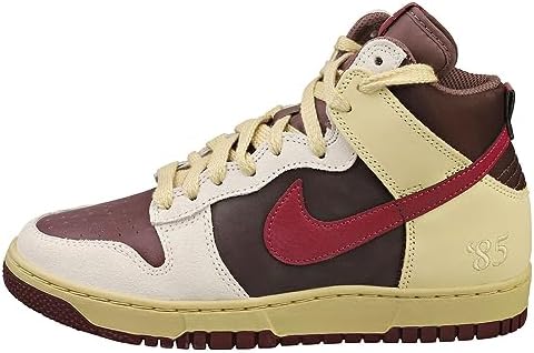 Nike Dunk HIGH 1985 Womens Fashion Trainers in Grey Burgundy - 9 US | Image 4