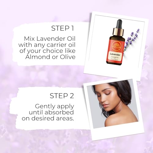 Image of 100% Pure & Natural Lavender Essential Oil for Skin Hair Body Sleep Diffuser Undiluted 15ml