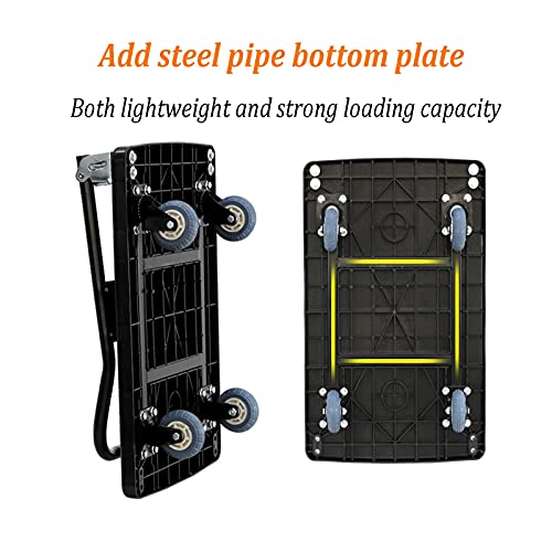 Diable à plateforme pliable 300 kg avec roues silencieuses pour manutention - 6