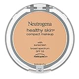 Neutrogena Healthy Skin Compact Lightweight Cream Foundation Makeup with Vitamin E Antioxidants, Non-Greasy Foundation with Broad Spectrum SPF 55, Nude 40, 35 oz