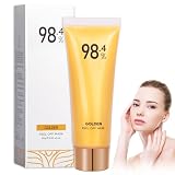 FOCUSUN Mascarilla Peel Off de oro, 98 % láminas doradas, máscara facial de oro de 24 quilates, antienvejecimiento, elimina espinillas, limpia los poros (1 unidad)