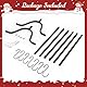 Harrms Weihnachtsstrumpfhalter, freistehende Weihnachtsstrumpf Halter Kamin Schwarz mit 7 Haken, Christmas Stocking Hanger Weihnachtsstrümpfe für Wohnzimmer