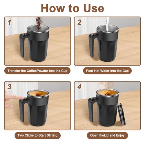 Taza automática de acero inoxidable con agitación y temperatura miniatura 3