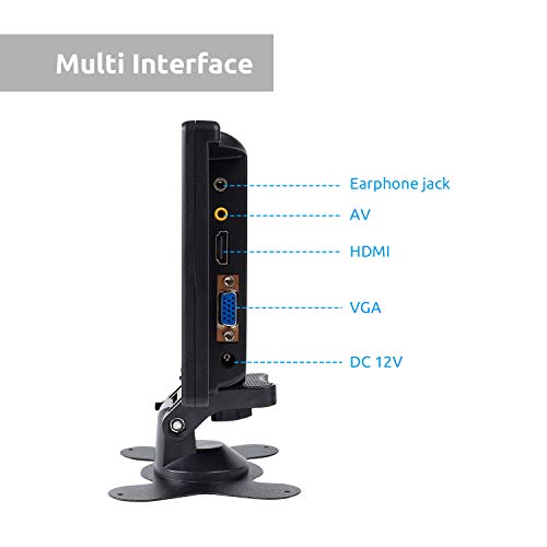 Sunfounder 7 Inch Monitor Hdmi - 1024X600 Hd Ips Lcd Screen Display Av Vga Input Built In Speaker For Raspberry Pi 400 4B 3 Model B+ 3B 2B B+ A+ Zero Cctv Computer Pc Dvr Car #TOP4