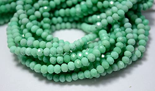 Perles chrysoprase rondelles facettées 5mm éclat de haute joaillerie
