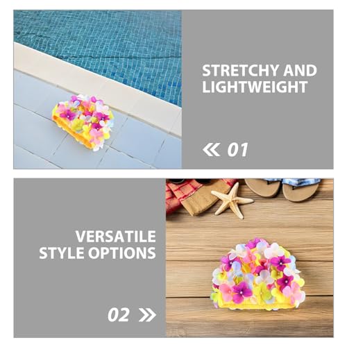 Bonnet de bain fleurs rétro de qualité supérieure pour cheveux longs et tressés