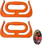 Grocery Bag Carrier,Plastic Bag Holder,Ergonomic Shopping Bag Handle Holder, Orange, Durable Lightweight Design, Reduces Hand Strain, Multi Purpose for Carrying Bags, Propane Tanks, Buckets, 2-Pack