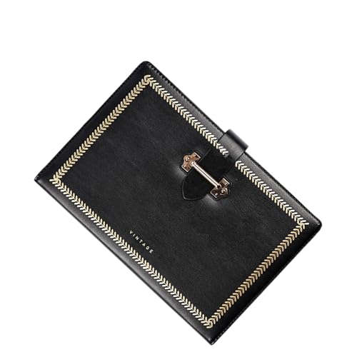 Carnet de notes avec emplacements pour stylo anti-perte cuir PU A5