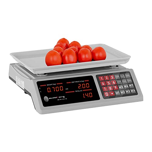 Steinberg Balance Poids-Prix Électronique Professionnelle SBS-PW-402EP (Non Homologuée, 0-40 kg, ±2 g, 33x23 Cm, 6 Écrans, 7 Espaces Mémoire, Plateau ABS) Cover
