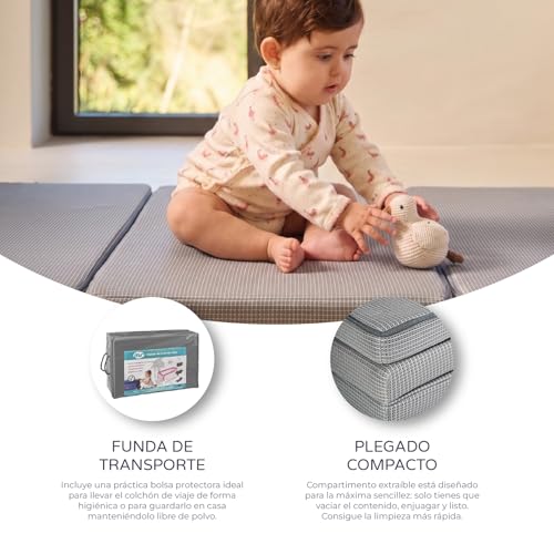 Colchón de cuna 120x60x6 cm gris Ms BabyWorld transpirable 4