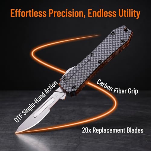 Image of Little World Folding Utility Knife Quick Change Box Cutter with 20 Blades