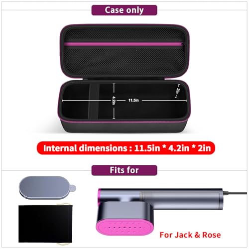 Againmore Steamer Case Compatible with Jack & Rose/for FEPPO/for Nesugar/for Kssvzz Portable Steamers, Handheld Iron Carrying Storage Bag Organizer with Mesh Pocket for Accessories-Black(Box Only) by Againmore - Image 2