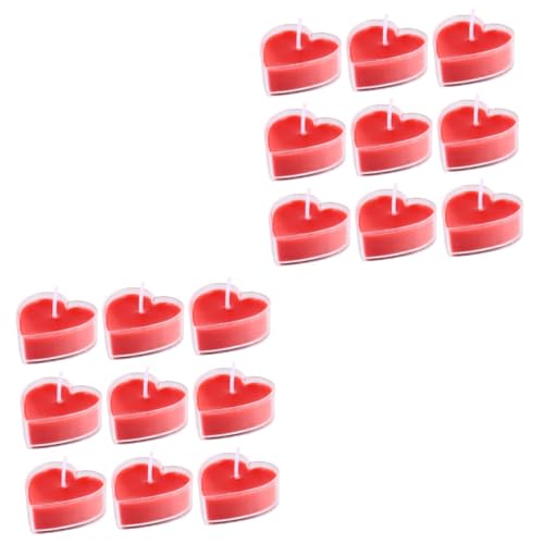 Bougies parfumées forme de cœur FRCOLOR avec cire sans fumée pour pack de 18 pièces