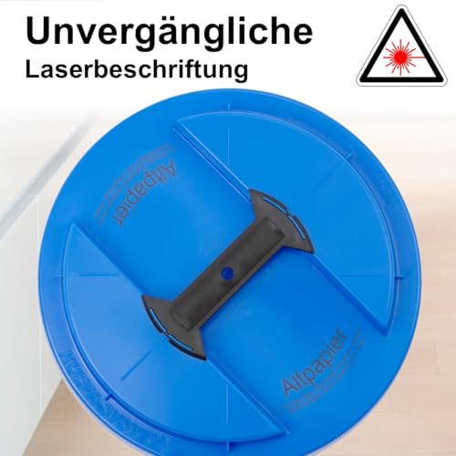 Altpapiertonne Kuefa BSC LA, 60L Mülleimer und Müllsackständer