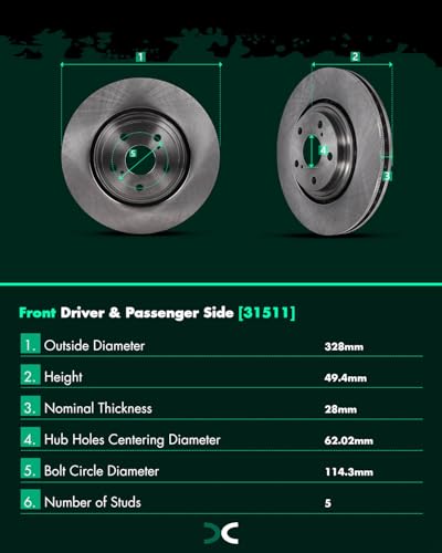 Image of SCITOO Front 12.91 inch Brake Pads and Rotors Kits Fit For Lexus NX200t 2015-2017,For NX300 2018,For RX350 2010-2015,For Toyota Highlander 2008-2019,For Sienna 2011-2019