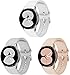 Produktbild Classicase kompatibel mit Galaxy Watch4 40mm/44mm / Watch4 Classic 42mm/46mm Armband, Silikon Uhrenarmband Sportarmband (3-Pack I)