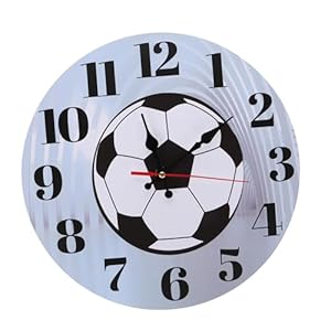 Happyyami Kreatywny Zegar Ścienny Piłka Nożna