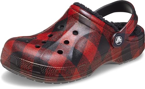 Crocs Unisex Adult Ralen Lined Clogs | Fuzzy Slippers, Buffalo Plaid, 7 Men/9 Women