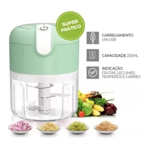 Mini Processador De Alimentos Elétrico 250ml Triturador USB