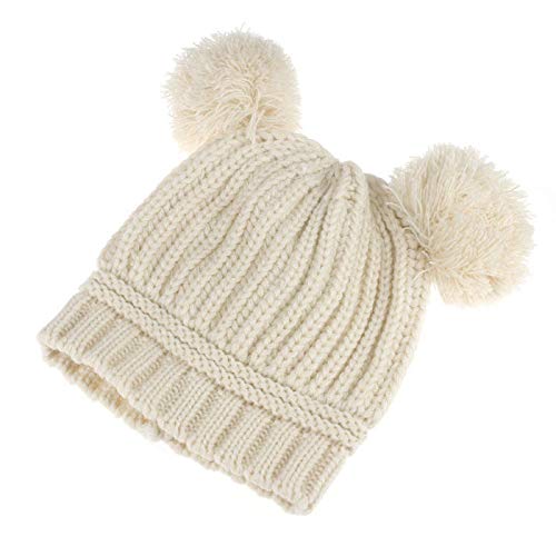 Malloom bebé Sombrero y Bufandas, otoño Invierno niños niñas Lana Punto Gorras y Bufanda Conjunto