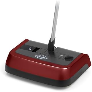 Ewbank 830UKR Evo3 Manual Floor and Carpet Sweeper, Lightweight Multi Surface Cleaner with High Level Pickup both Forwards and Backwards - Red
