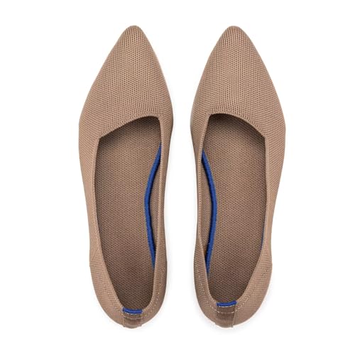 Image of Frank Mully Womens Pointed Toe Flats Knit Dress Shoes Comfort Women Shoes Softable