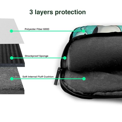 Bolso para portátil con diseño de pingüino negro 14 pulgadas miniatura 6