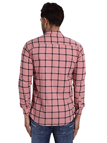 Image of Majestic Man Slim Fit Cotton Casual Check Shirt for Men