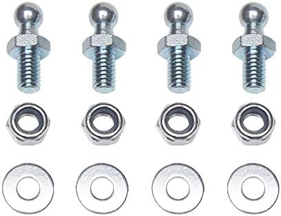 Monrand 10mm Ball Studs with Hardware, Ball Mounting Studs, Round Ball Screws Metal for Gas Lift Support Strut Fitting, 5/16-18 Thread x 1/2" Long Shank, 4 Pack