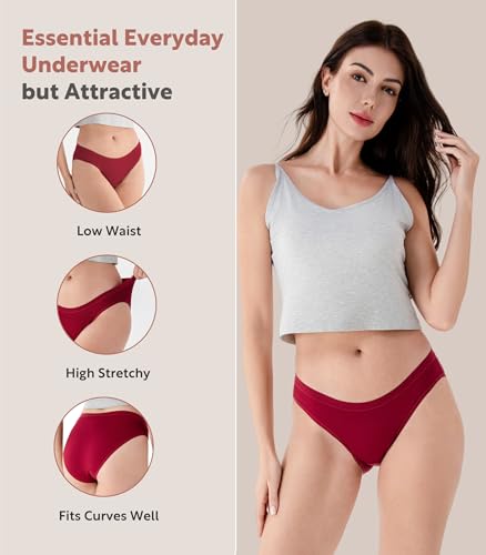 Image of DAVID ARCHY Womens Underwear, Bamboo Rayon Underwear Panties Moisture Wicking Panties, Soft Breathable, 4 Pack
