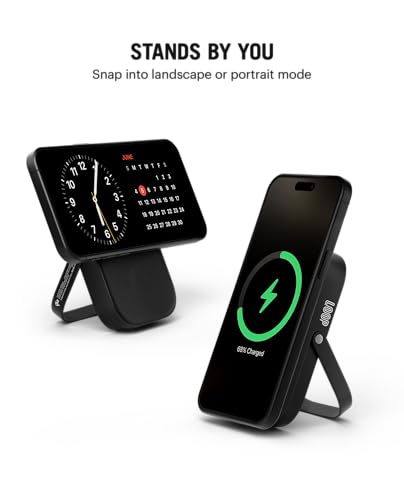 Image of DailyObjects Loop Qi2-Certified 10000 mAh Fast Charging MagSafe-Compatible Wireless Aluminium Power Bank - Black Compatible with iPhone 16, 15,14,13,12 Series | Multi-Layer chipset for Protection