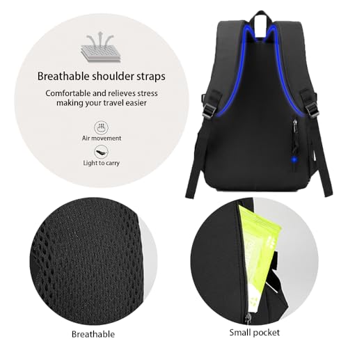 Casual Laptop Backpack for Men and Women, Commuter Backpack, Gym, Travel, Sports, Work, Book Bag, Business Black Backpack, Lightweight Back Pack, Waterproof, 30L.3