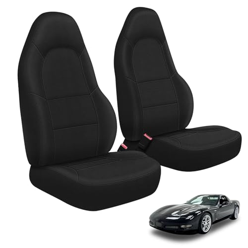 SAPUBK Front Seat Covers Sets Replace for 1997-2004 Chevy Corvette C5, Premium Neoprene with Composite Soft Foam Lining Breathable Seat Cover Cushion