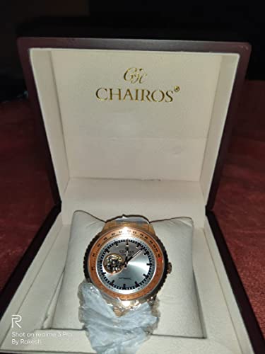 Image of Chairos Crusader SS Men Classic Gold Mesh Round Dail Analogue Watch (Crusader SS, Gold)