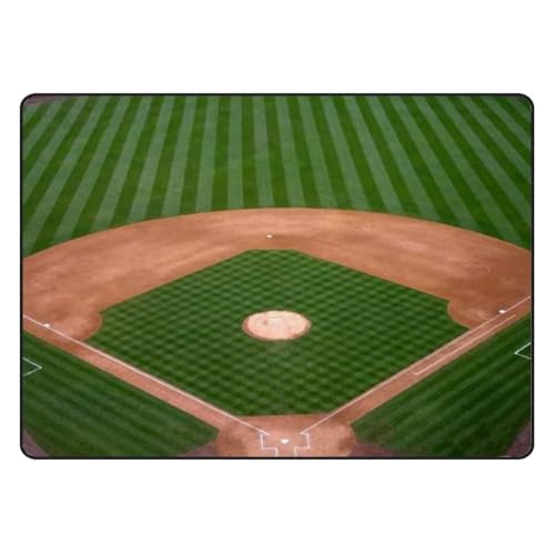 Tapete decorativo estilo campo de béisbol 3x5 ft miniatura 2