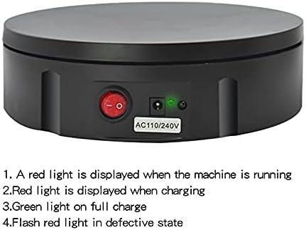 JAYEGT Motorized Rotating Display Stand, 360 Degree Electric Rotating Turntable for Photography Products Display,Live Video Show,Remote Control Angle, Speed (Black, 8.66inch /180Lbs Load,Wired)