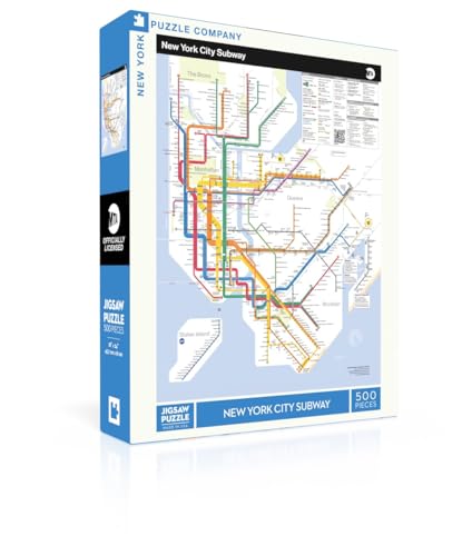 New York Puzzle Company - Transit Maps New York Subway Map - 500 Piece Jigsaw Puzzle for Family Game Nights