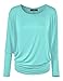 WT826 Womens Batwing Long Sleeve Top XXXL Aqua