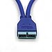 BSHTU Dual USB 3.0 Type A to 20 Pin Header Cable Super Speed 5Gbp/s Data Sygn Transmission Adapters Male Y Connectors Slot for Computer Motherboards