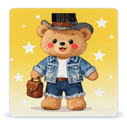 Báscula Digital Cowboy Teddy para Baño LCD Estable miniatura 1