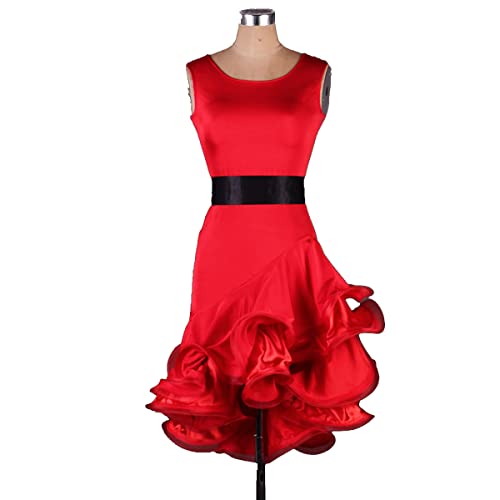 kzytamz Women Wide Sling Latin Dance Dresses Backless Latin Competition Dress Ballroom Salsa Samba...
