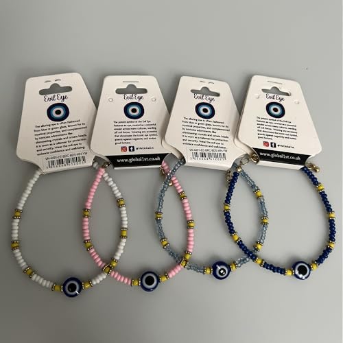 Pulsera contra el mal de ojo VIE aleja malas vibras con cuentas JIT 5